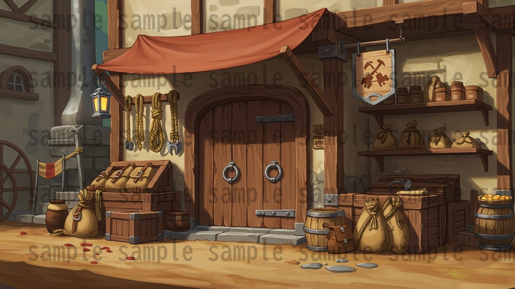 【180枚】ファンタジーRPG 店舗外観背景イラスト【著作権フリー素材】TRPG・動画/画像素材