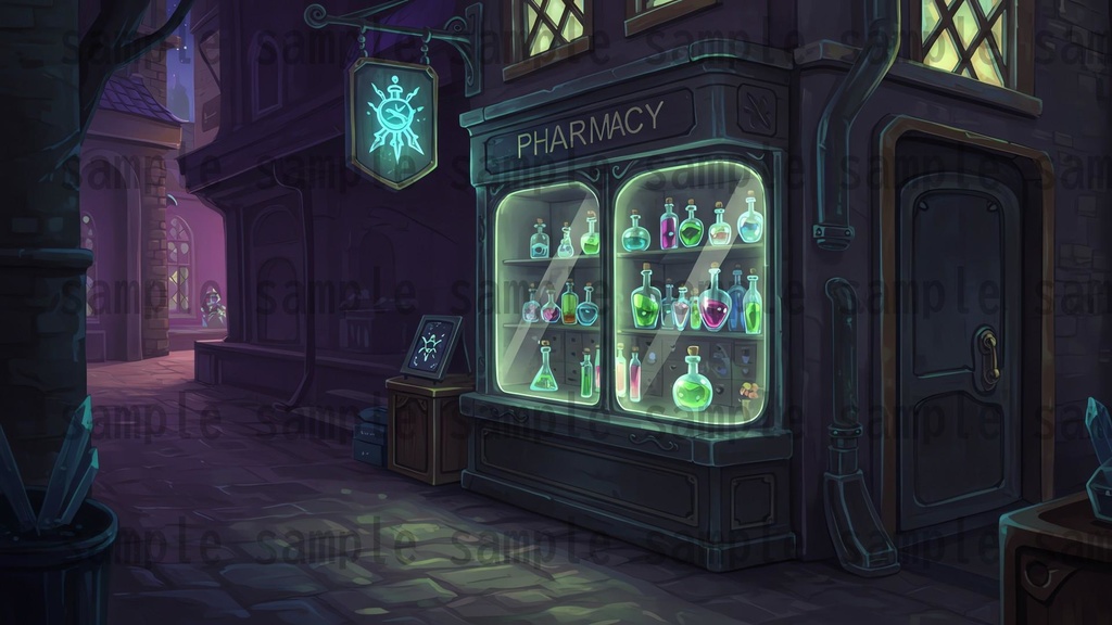 【180枚】ファンタジーRPG 店舗外観背景イラスト【著作権フリー素材】TRPG・動画/画像素材