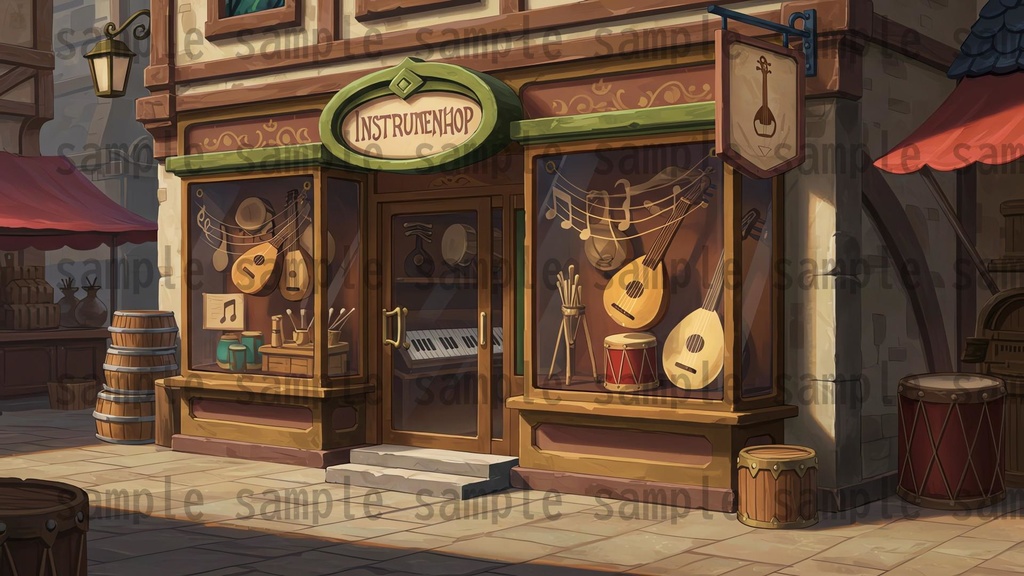 【180枚】ファンタジーRPG 店舗外観背景イラスト【著作権フリー素材】TRPG・動画/画像素材