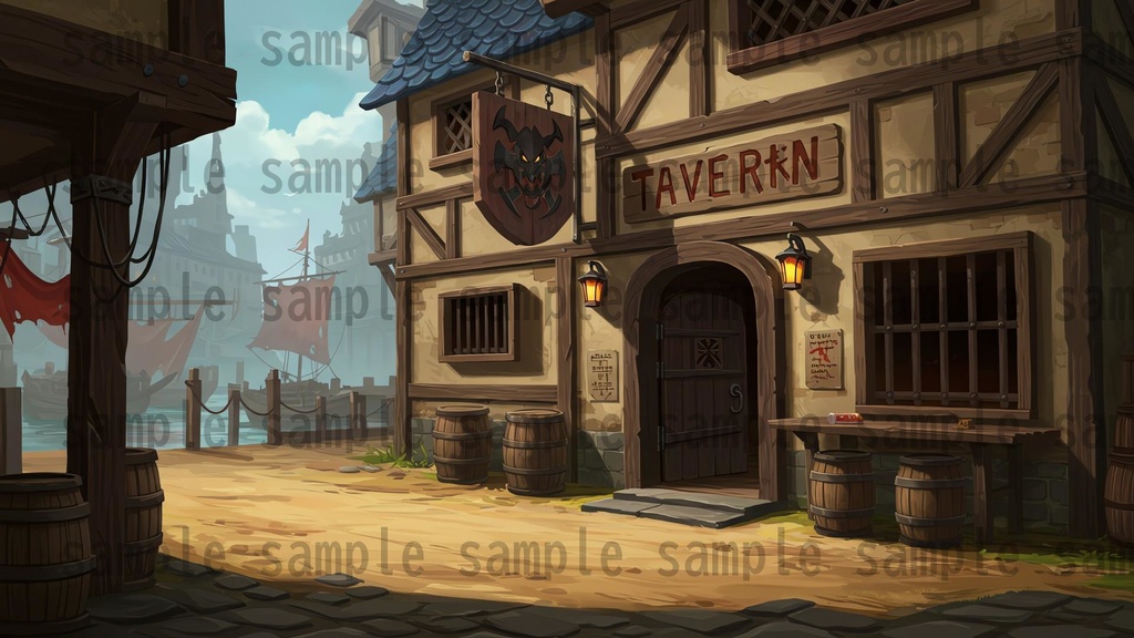 【180枚】ファンタジーRPG 店舗外観背景イラスト【著作権フリー素材】TRPG・動画/画像素材