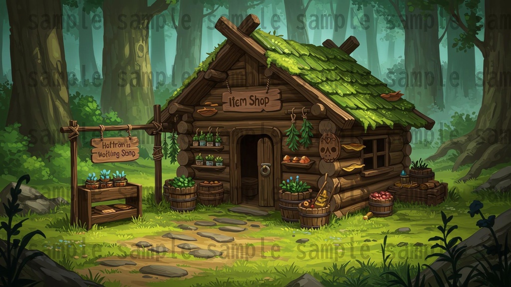 【180枚】ファンタジーRPG 店舗外観背景イラスト【著作権フリー素材】TRPG・動画/画像素材