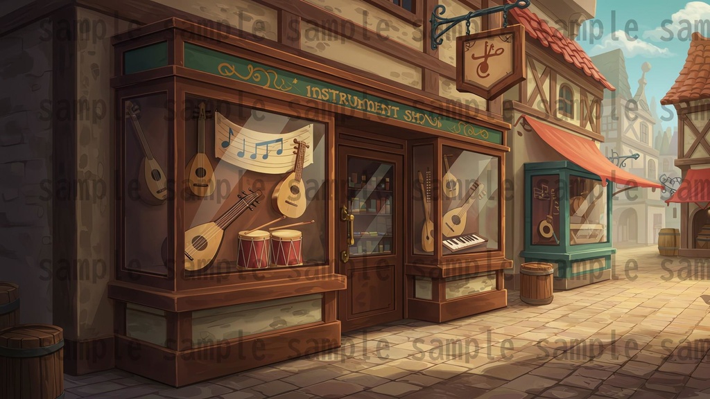 【180枚】ファンタジーRPG 店舗外観背景イラスト【著作権フリー素材】TRPG・動画/画像素材