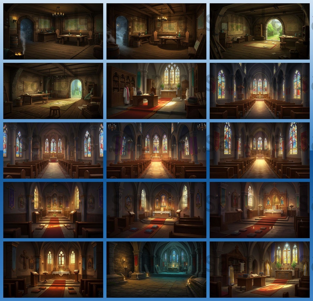 【183枚】RPG 店内背景イラスト【著作権フリー素材】店舗内画像/TRPG・動画素材などに!