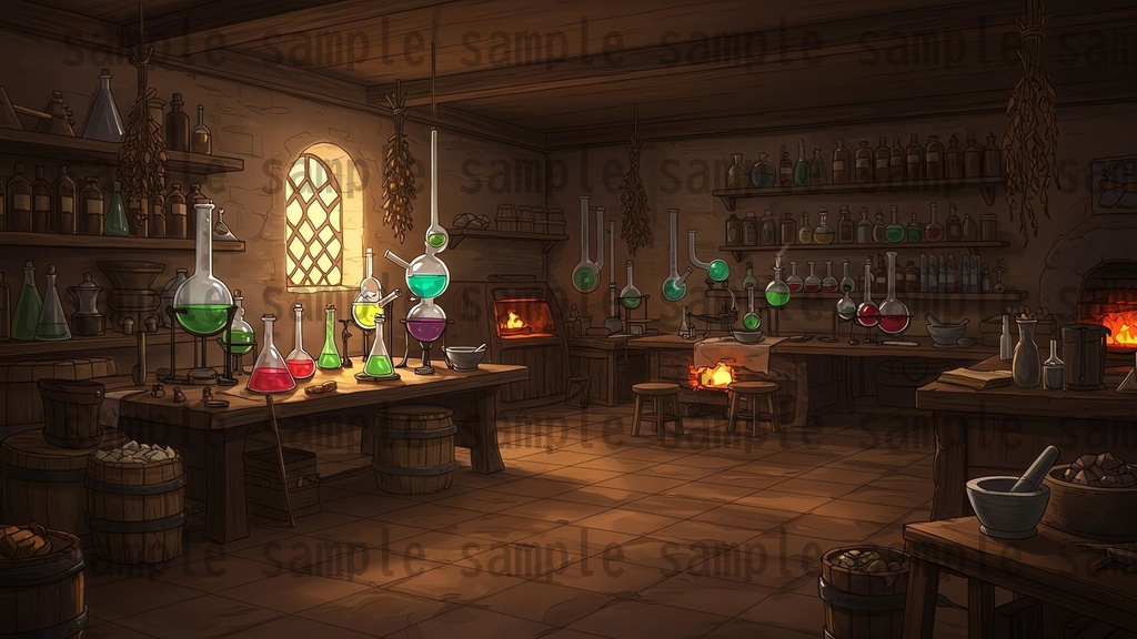 【183枚】RPG 店内背景イラスト【著作権フリー素材】店舗内画像/TRPG・動画素材などに!