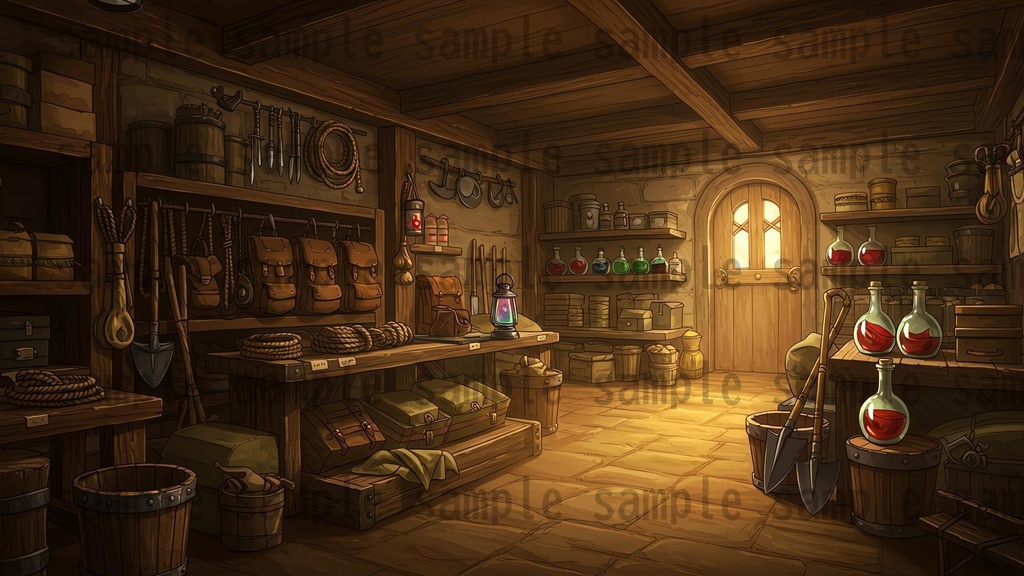 【183枚】RPG 店内背景イラスト【著作権フリー素材】店舗内画像/TRPG・動画素材などに!