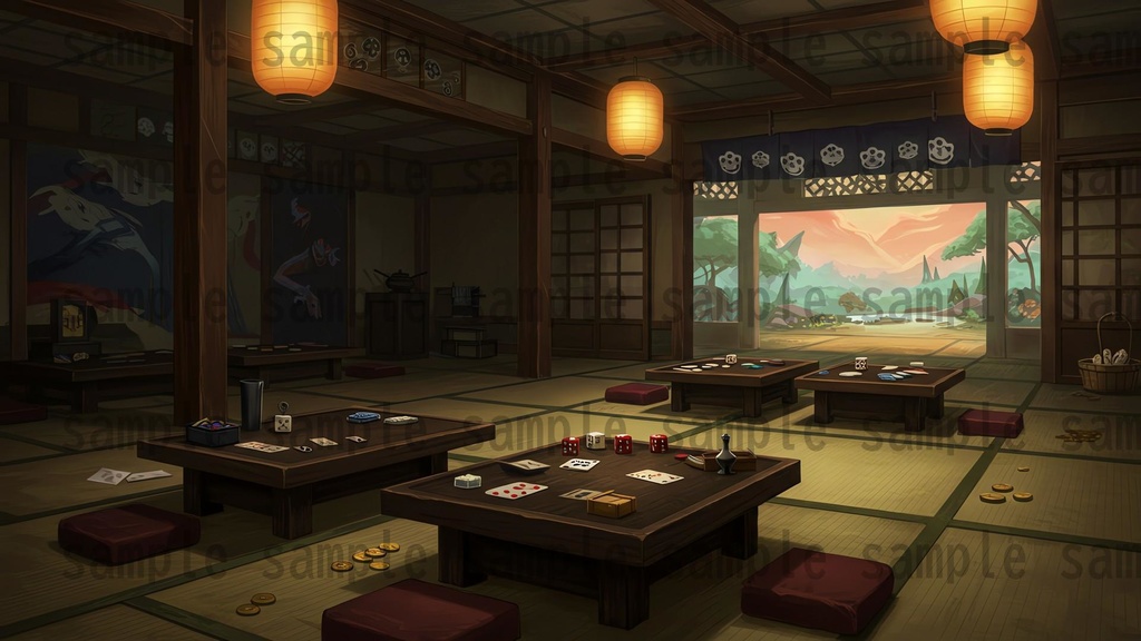 【226枚】日本の戦国時代RPG 店内風景 背景イラスト【著作権フリー素材】