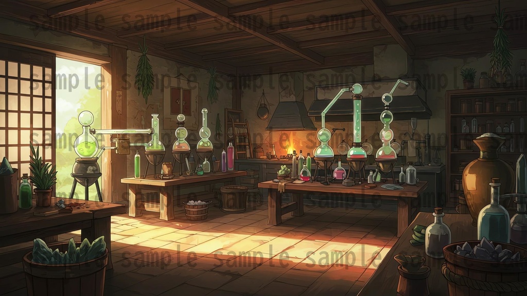 【226枚】日本の戦国時代RPG 店内風景 背景イラスト【著作権フリー素材】