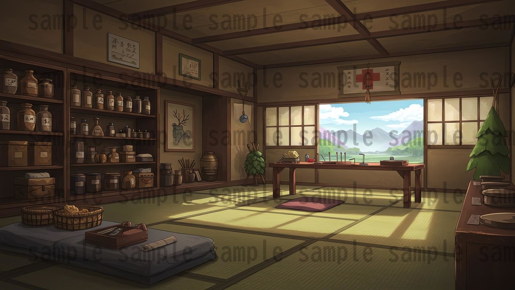 【226枚】日本の戦国時代RPG 店内風景 背景イラスト【著作権フリー素材】