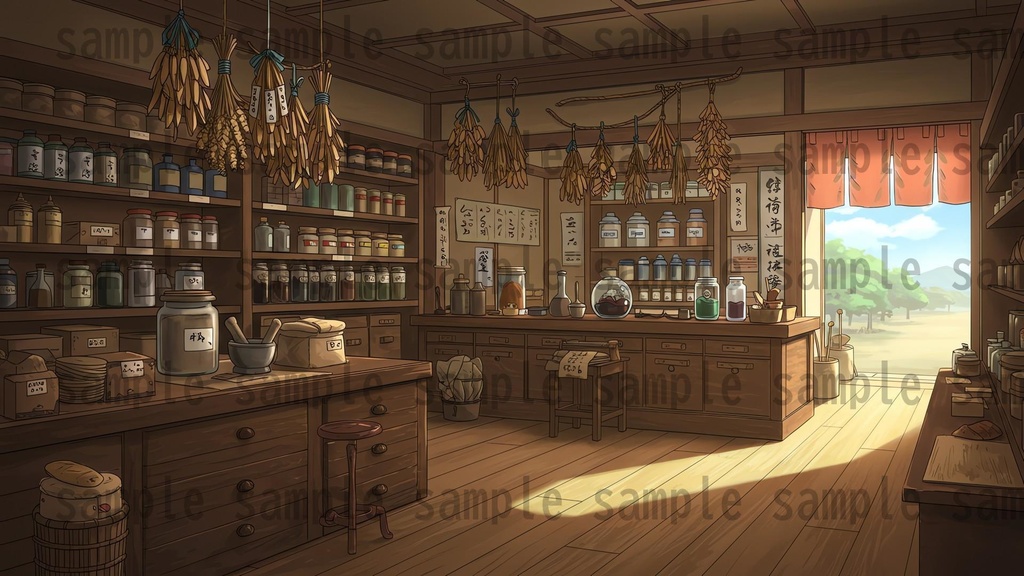 【226枚】日本の戦国時代RPG 店内風景 背景イラスト【著作権フリー素材】