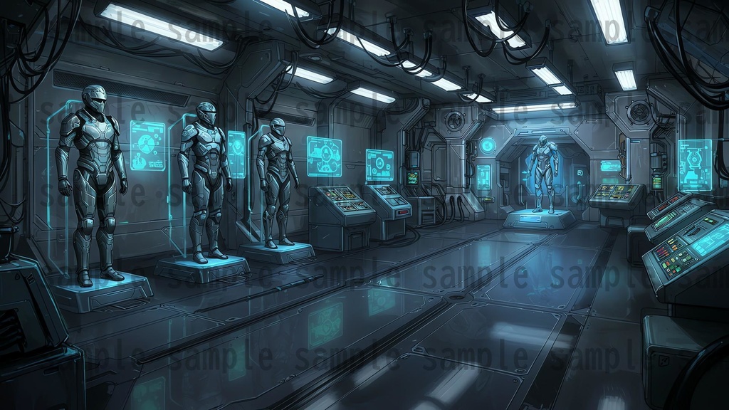 【81枚】SF 店内風景 背景イラスト【著作権フリー素材】