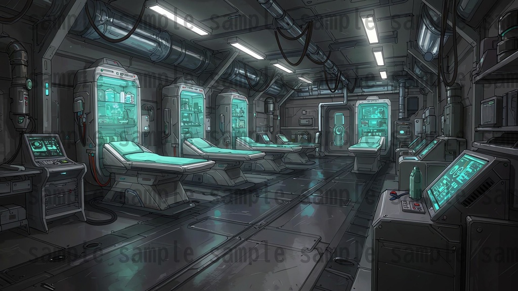 【81枚】SF 店内風景 背景イラスト【著作権フリー素材】