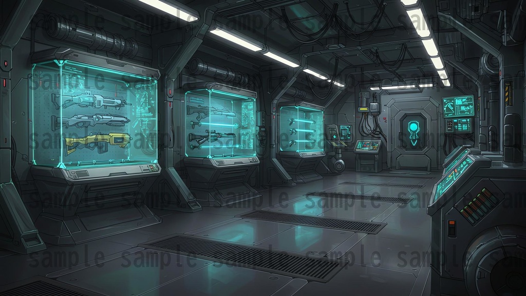 【81枚】SF 店内風景 背景イラスト【著作権フリー素材】