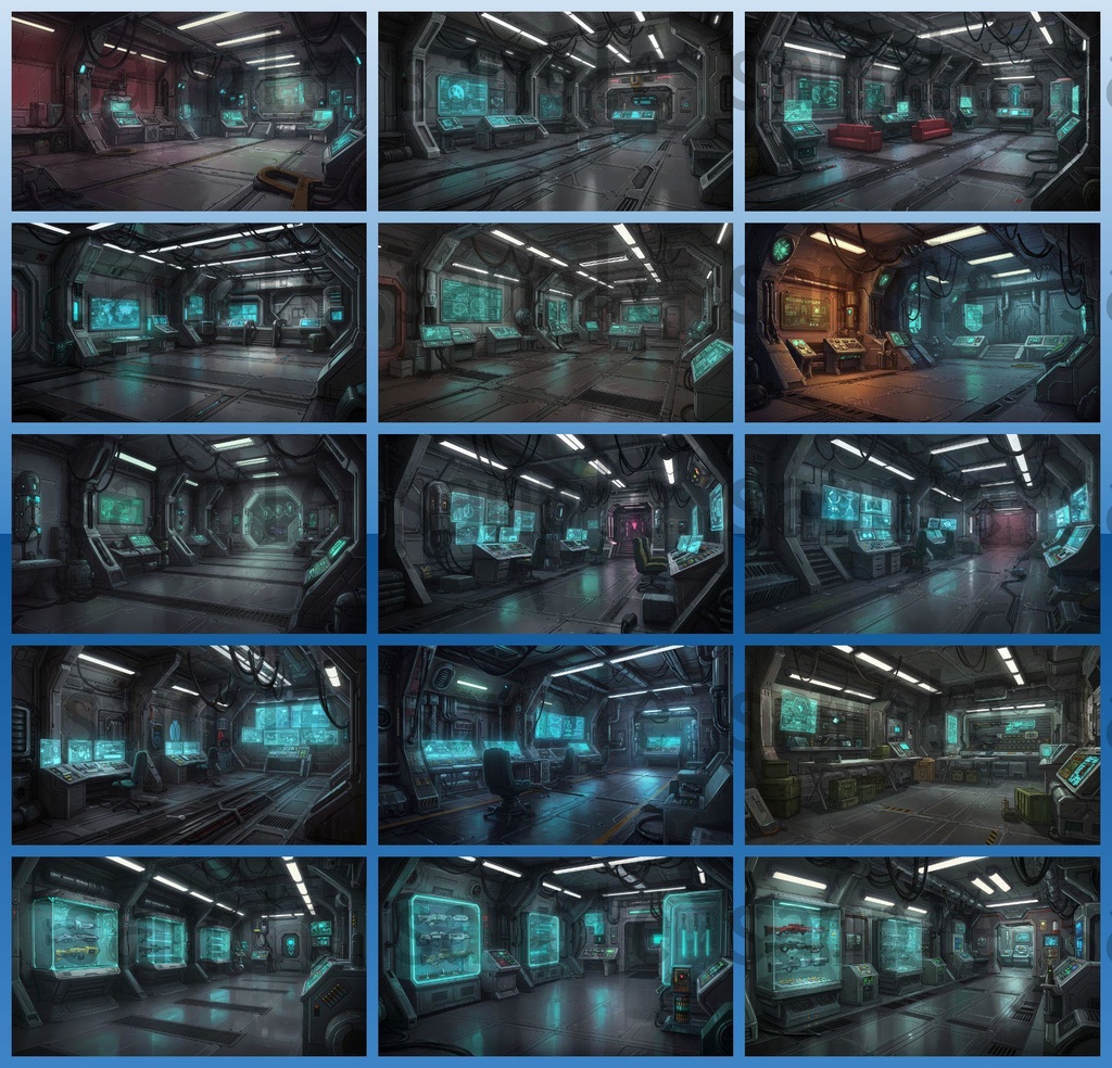 【81枚】SF 店内風景 背景イラスト【著作権フリー素材】