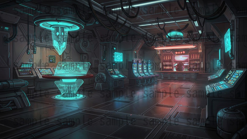 【81枚】SF 店内風景 背景イラスト【著作権フリー素材】