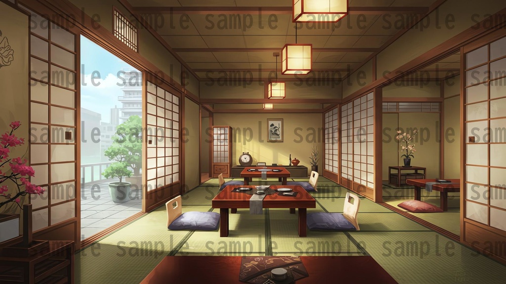 【251枚】古風で和風な日本の風景 背景イラスト【著作権フリー素材】古風な日本の画像