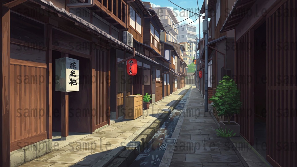 【251枚】古風で和風な日本の風景 背景イラスト【著作権フリー素材】古風な日本の画像