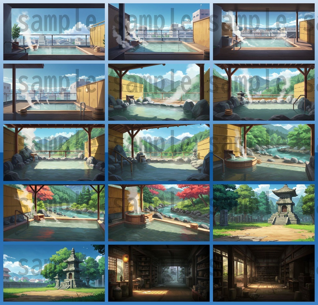 【251枚】古風で和風な日本の風景 背景イラスト【著作権フリー素材】古風な日本の画像