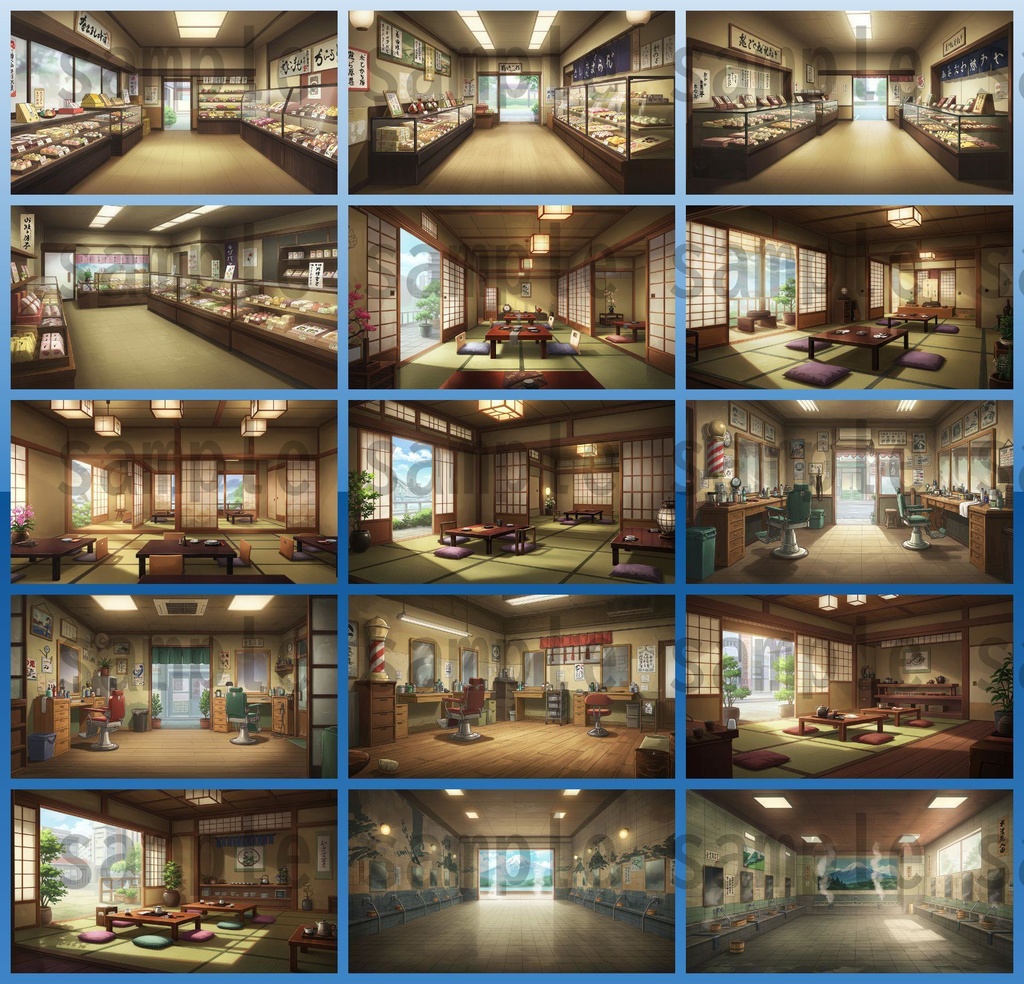 【251枚】古風で和風な日本の風景 背景イラスト【著作権フリー素材】古風な日本の画像