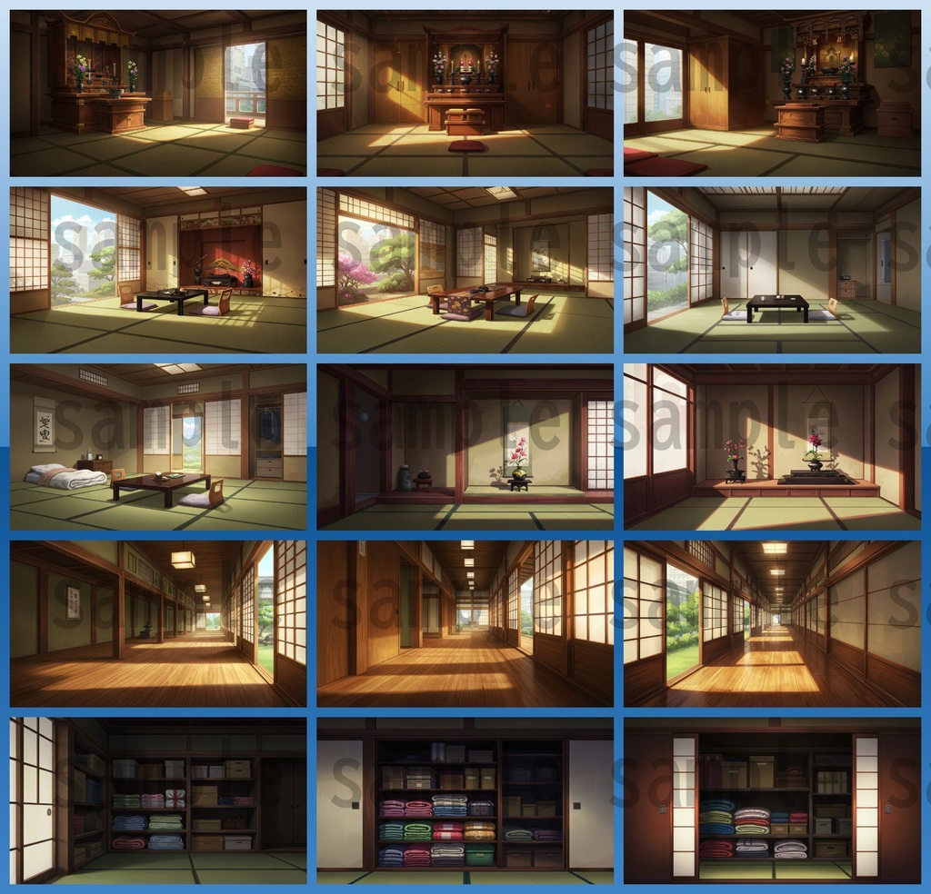 【251枚】古風で和風な日本の風景 背景イラスト【著作権フリー素材】古風な日本の画像