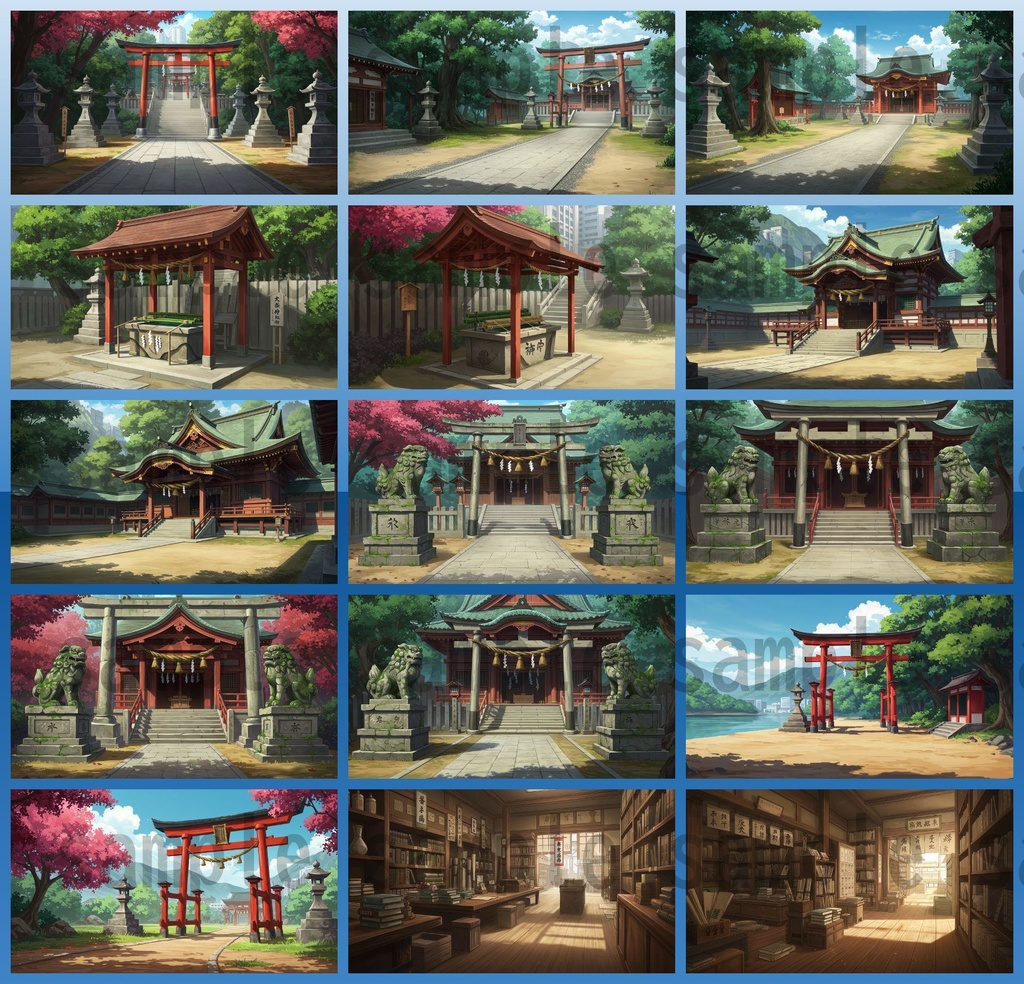 【251枚】古風で和風な日本の風景 背景イラスト【著作権フリー素材】古風な日本の画像