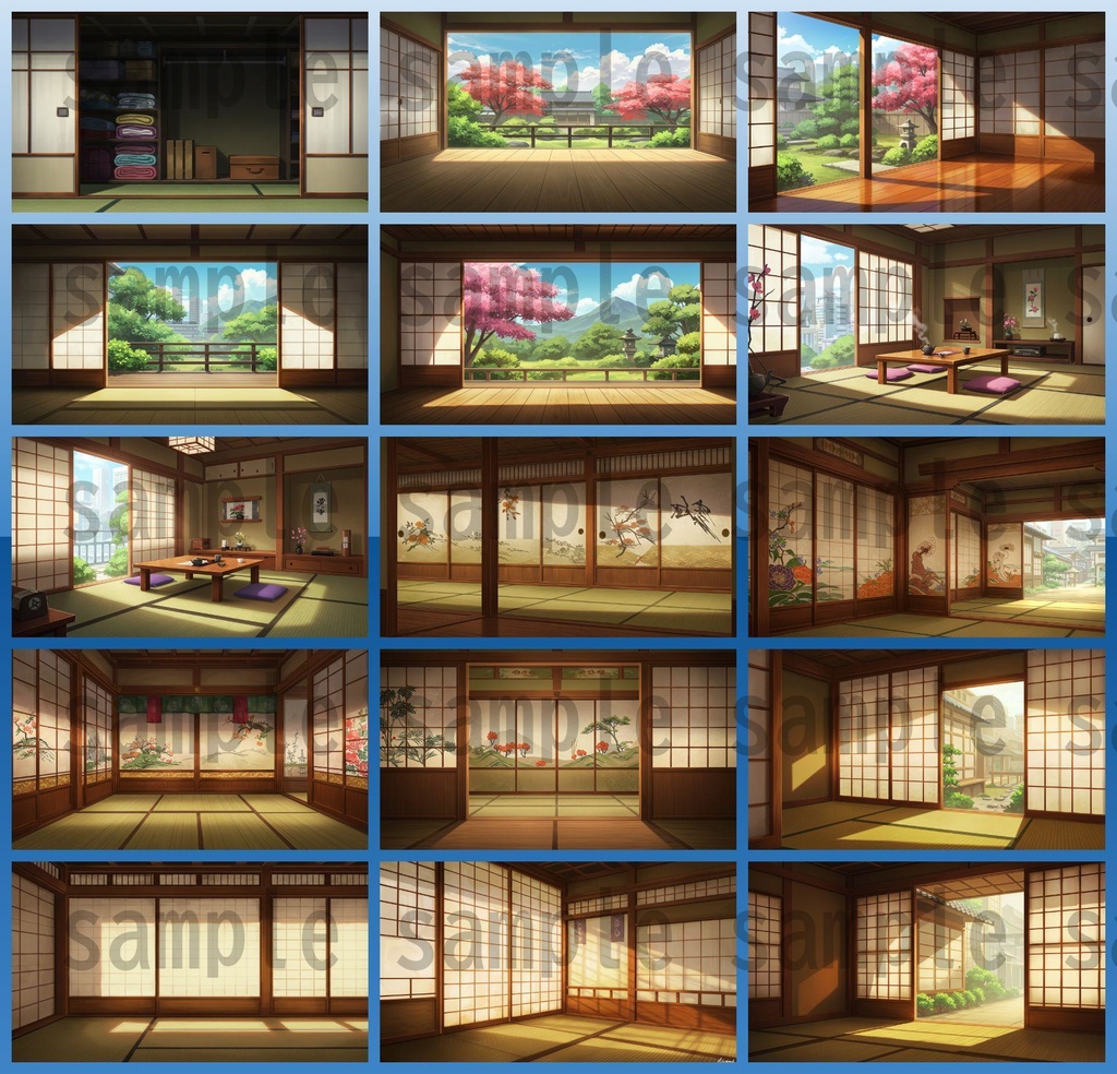 【251枚】古風で和風な日本の風景 背景イラスト【著作権フリー素材】古風な日本の画像