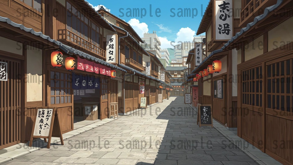 【251枚】古風で和風な日本の風景 背景イラスト【著作権フリー素材】古風な日本の画像