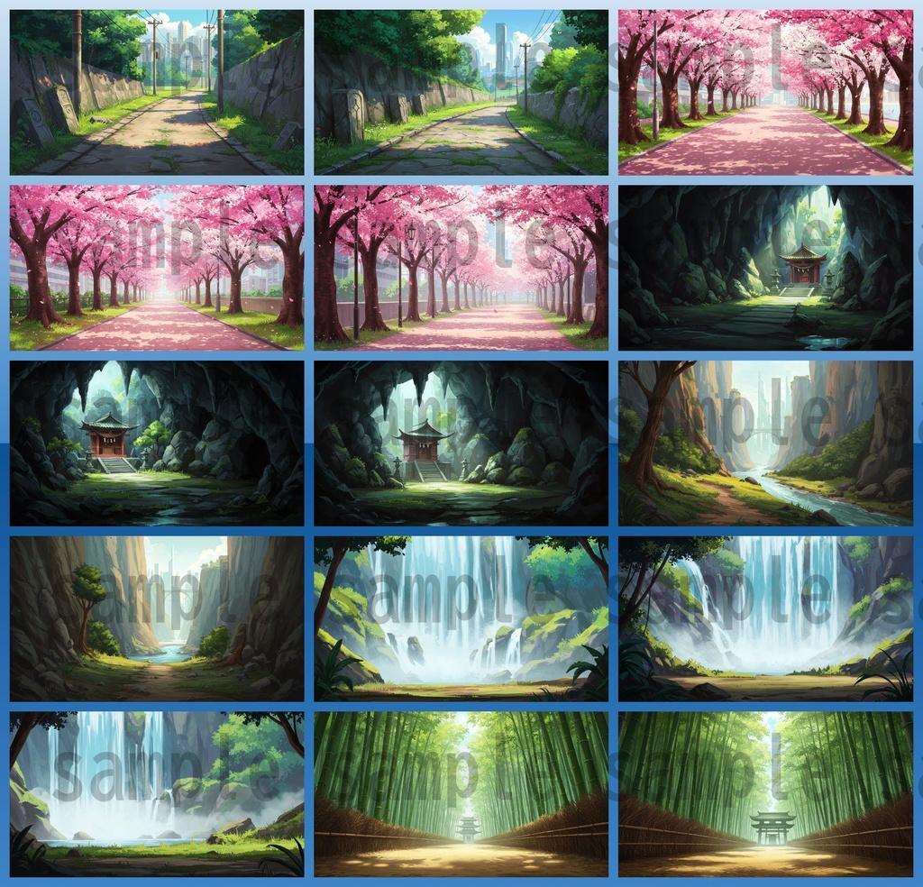 【251枚】古風で和風な日本の風景 背景イラスト【著作権フリー素材】古風な日本の画像