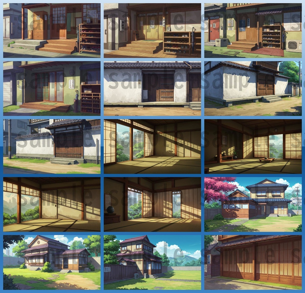 【251枚】古風で和風な日本の風景 背景イラスト【著作権フリー素材】古風な日本の画像