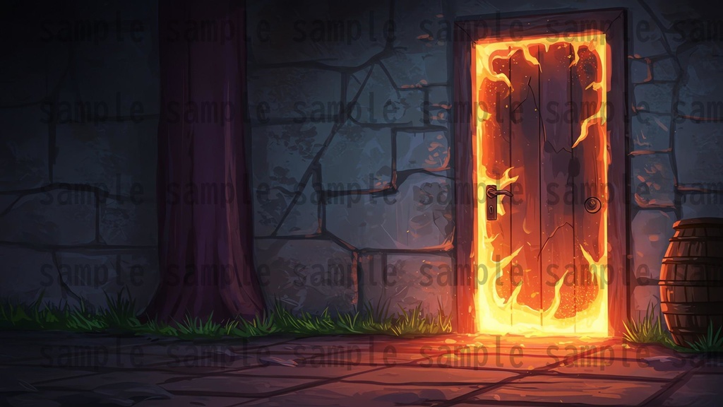 【99枚】閉じた扉の正面 背景イラスト【著作権フリー素材】