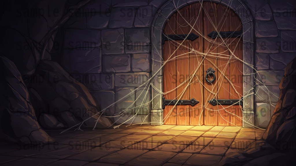 【99枚】閉じた扉の正面 背景イラスト【著作権フリー素材】