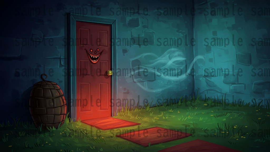 【99枚】閉じた扉の正面 背景イラスト【著作権フリー素材】