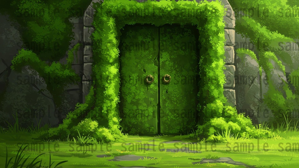 【99枚】閉じた扉の正面 背景イラスト【著作権フリー素材】