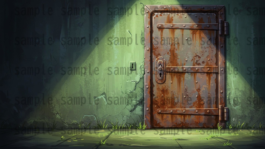 【99枚】閉じた扉の正面 背景イラスト【著作権フリー素材】