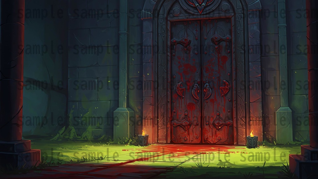 【99枚】閉じた扉の正面 背景イラスト【著作権フリー素材】