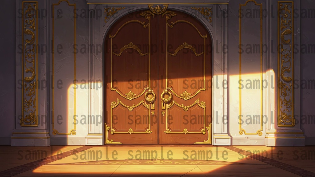 【99枚】閉じた扉の正面 背景イラスト【著作権フリー素材】