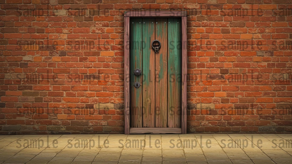 【99枚】閉じた扉の正面 背景イラスト【著作権フリー素材】