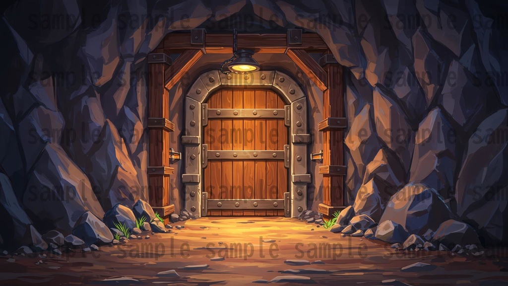 【99枚】閉じた扉の正面 背景イラスト【著作権フリー素材】