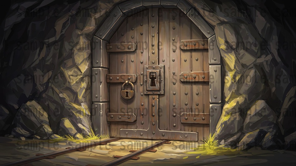 【99枚】閉じた扉の正面 背景イラスト【著作権フリー素材】