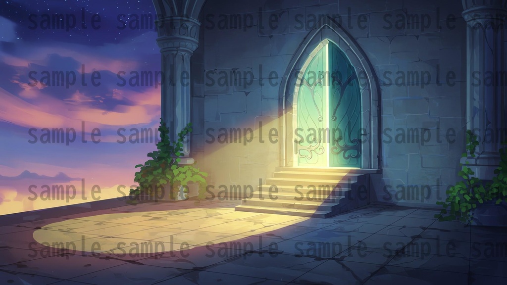 【99枚】閉じた扉の正面 背景イラスト【著作権フリー素材】