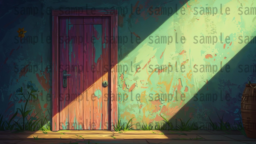 【99枚】閉じた扉の正面 背景イラスト【著作権フリー素材】