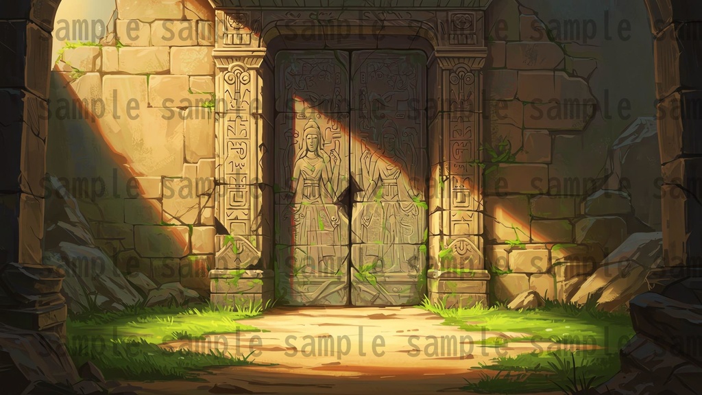 【99枚】閉じた扉の正面 背景イラスト【著作権フリー素材】