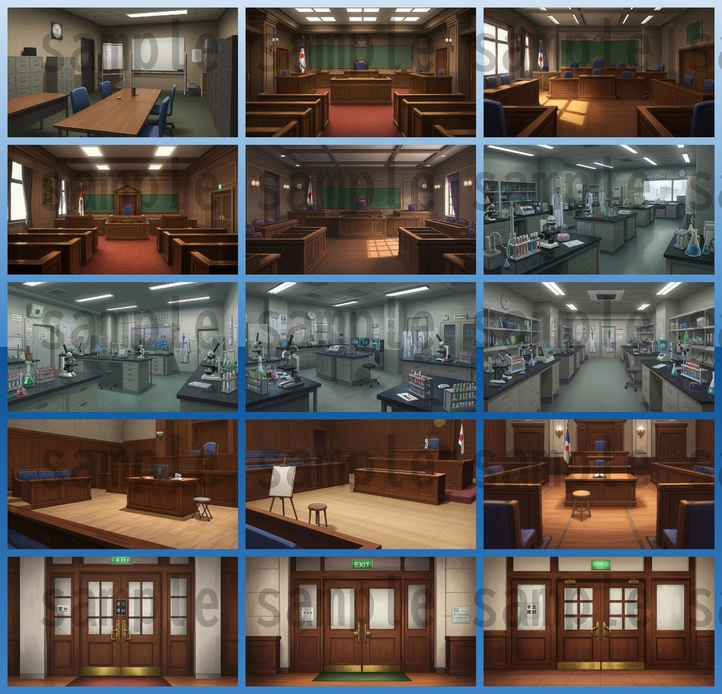 【188枚】裁判・法廷の背景イラスト【著作権フリー素材】