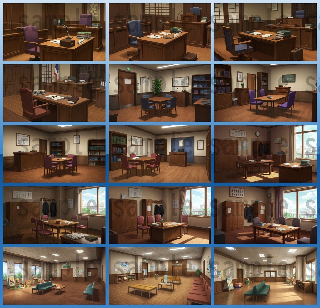 【188枚】裁判・法廷の背景イラスト【著作権フリー素材】