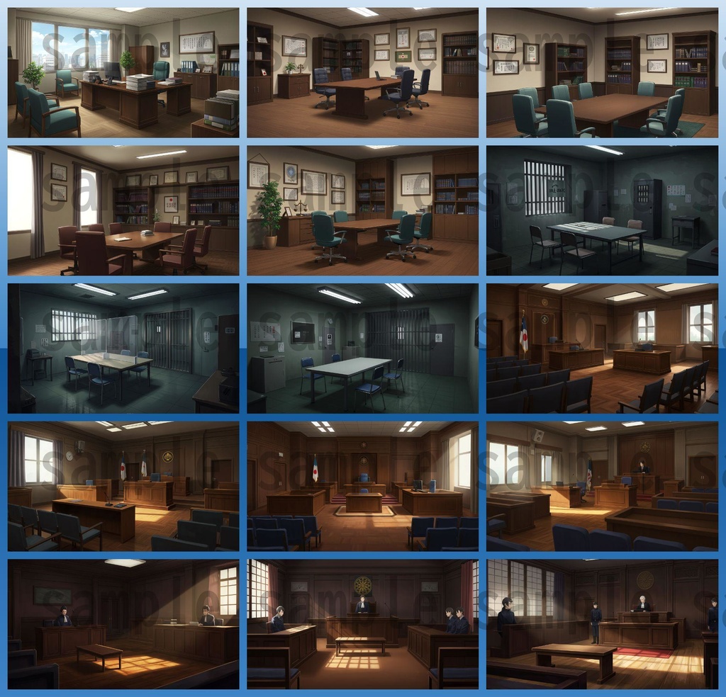 【188枚】裁判・法廷の背景イラスト【著作権フリー素材】