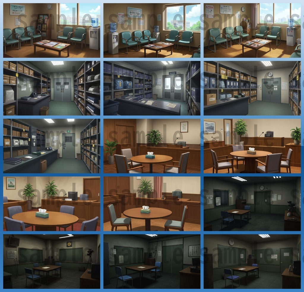 【188枚】裁判・法廷の背景イラスト【著作権フリー素材】