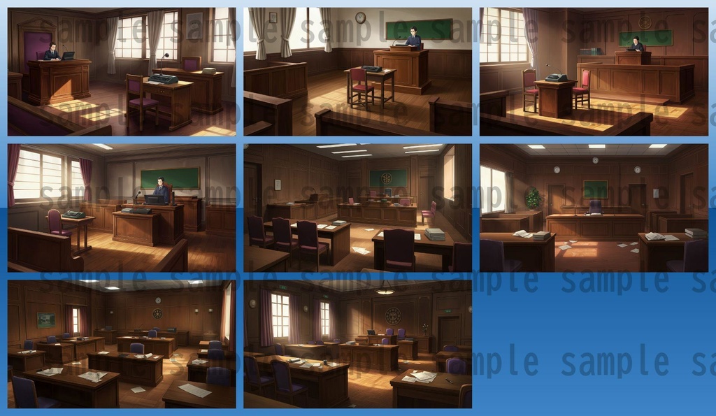 【188枚】裁判・法廷の背景イラスト【著作権フリー素材】