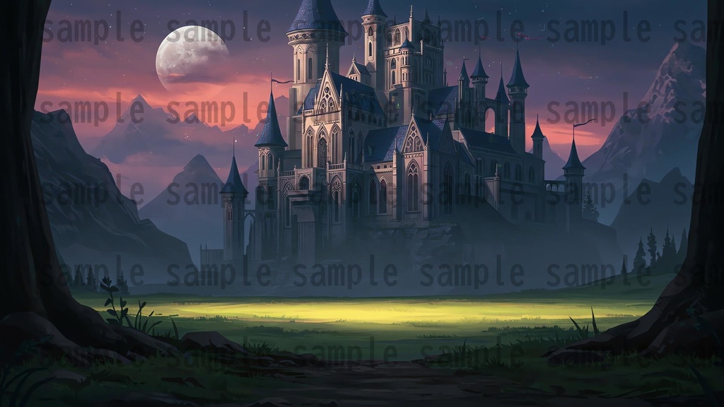 【68種類/112枚】城・宮殿の外観 背景イラスト【著作権フリー素材】