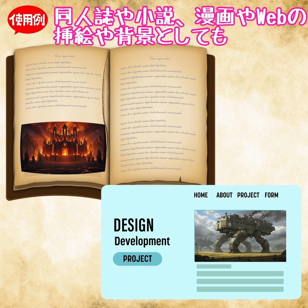 【68種類/112枚】城・宮殿の外観 背景イラスト【著作権フリー素材】