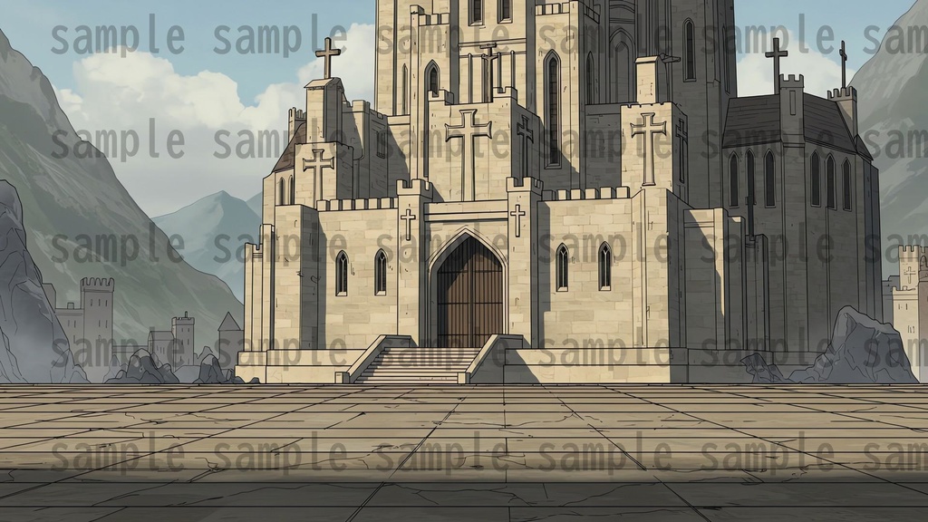 【68種類/112枚】城・宮殿の外観 背景イラスト【著作権フリー素材】