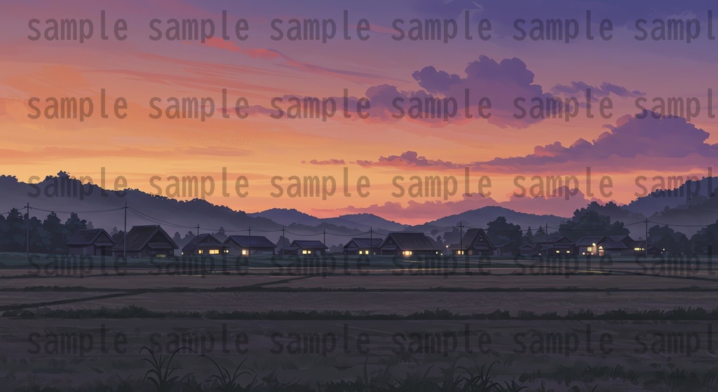 【155枚】日本の田舎の風景 背景イラスト【著作権フリー素材】風景画像